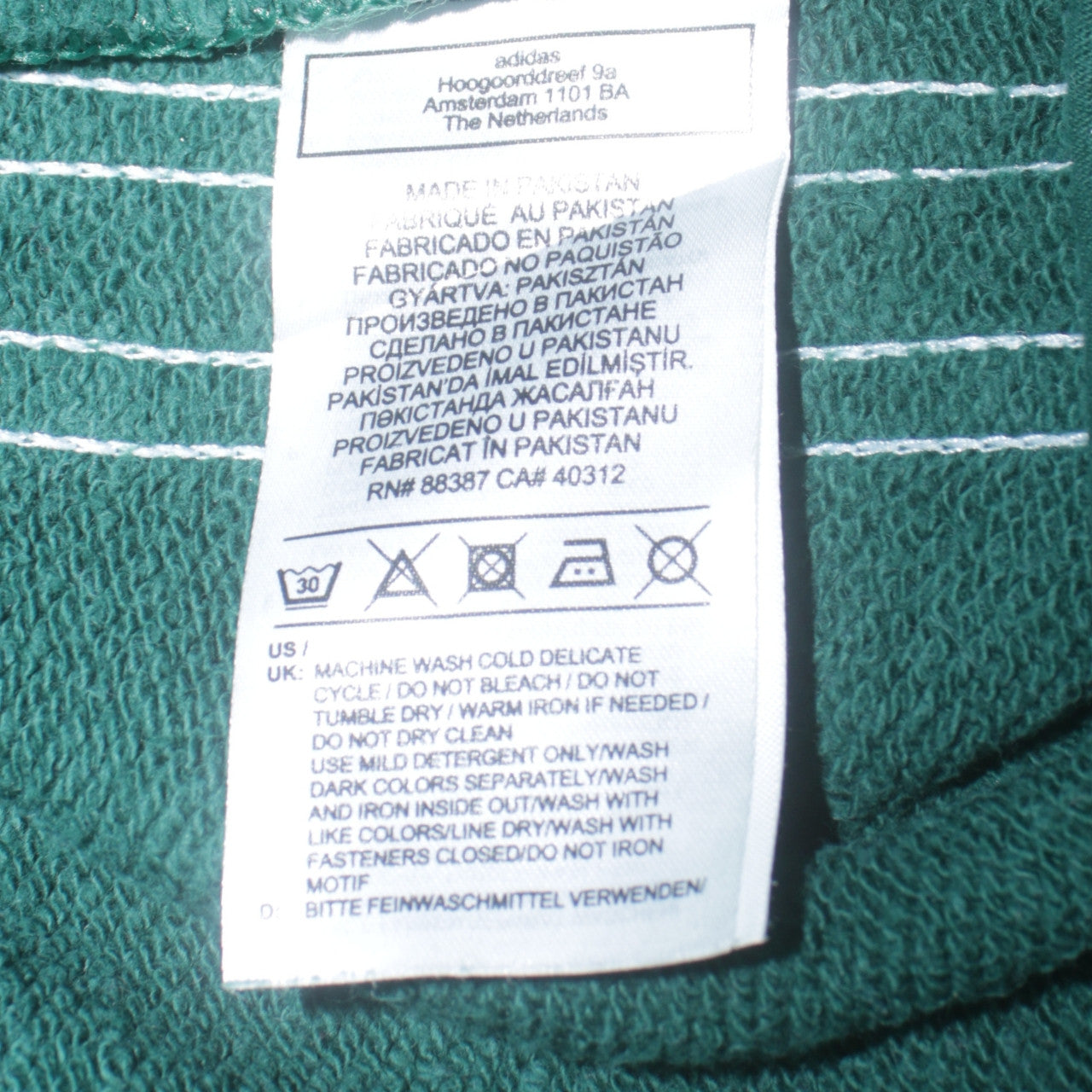 Adidas 90's 3 Stripes Casual Joggers / Sweatpants 28 Green TESTCLUB