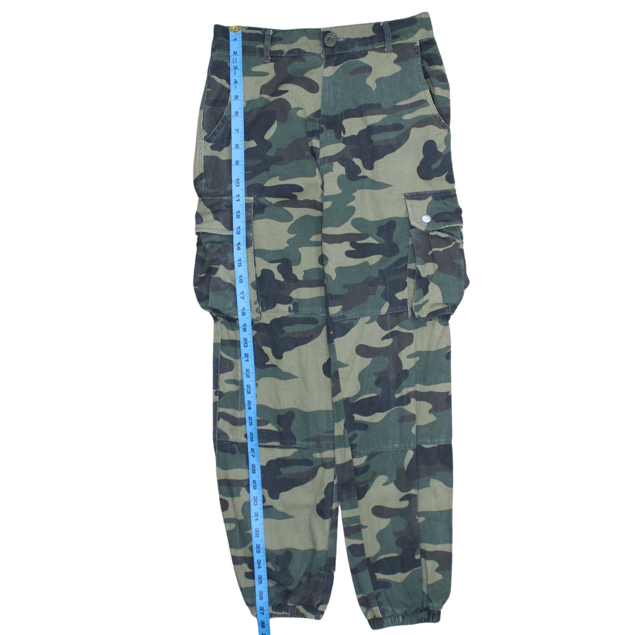 Active 90's Cargo Pockets Casual Joggers / Sweatpants Small Green TESTCLUB