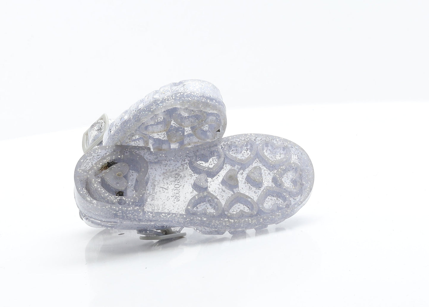 George Girls Clear Rubber Slingback Sandal 7