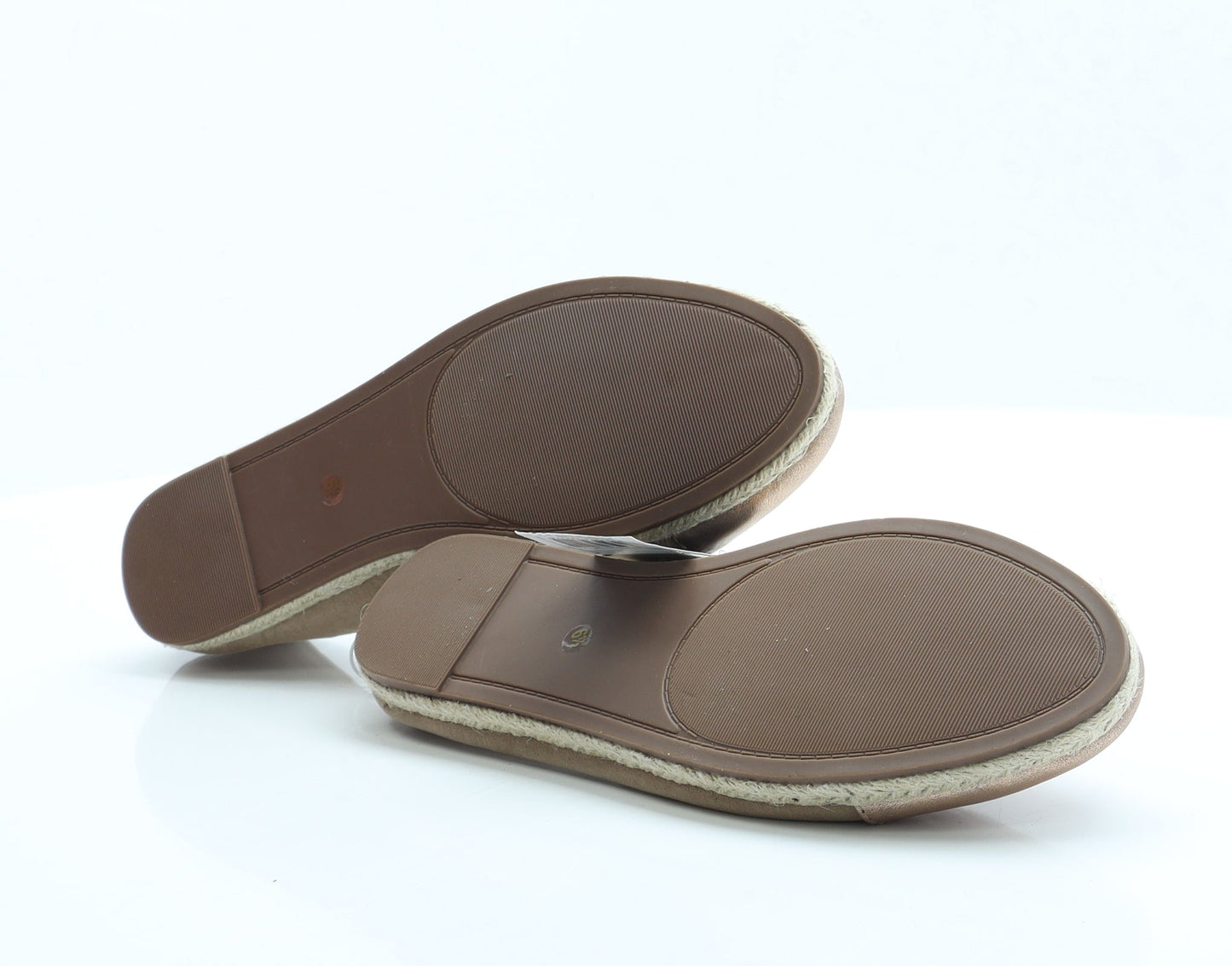 F&F Womens Beige Polyester Loafer Flat UK 6.5