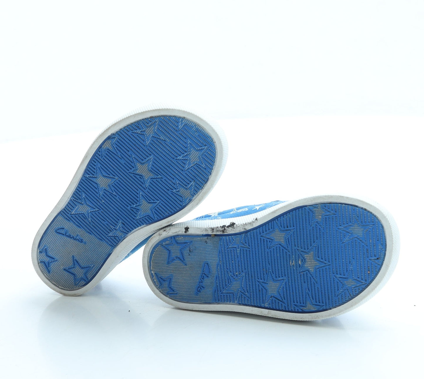 Clarks Boys Blue Geometric Fabric Trainer UK 6.5 - Seaside