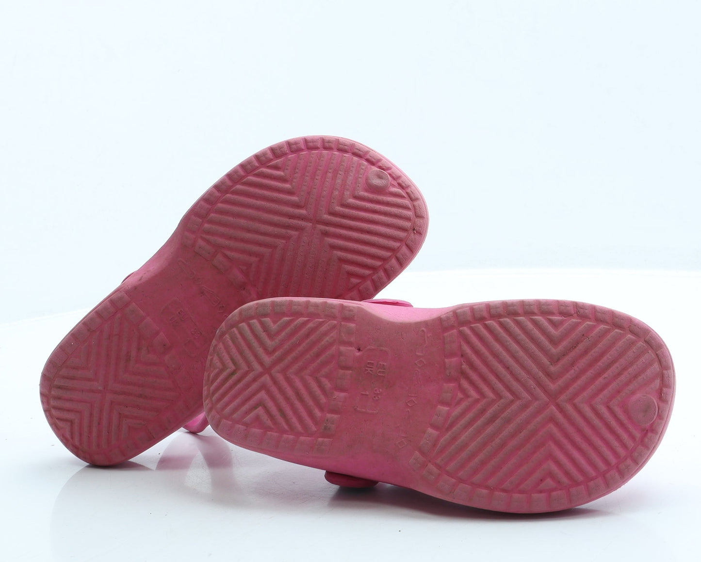 Preworn Girls Pink Rubber Clog Sandal UK 1 33