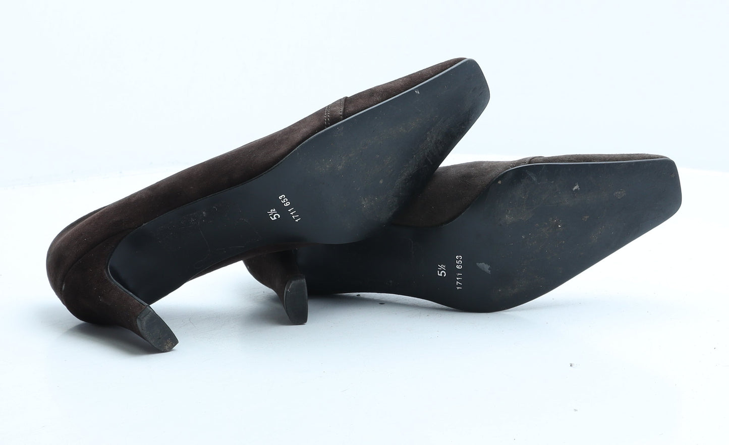 Preworn Womens Brown Suede Court Heel UK 5.5