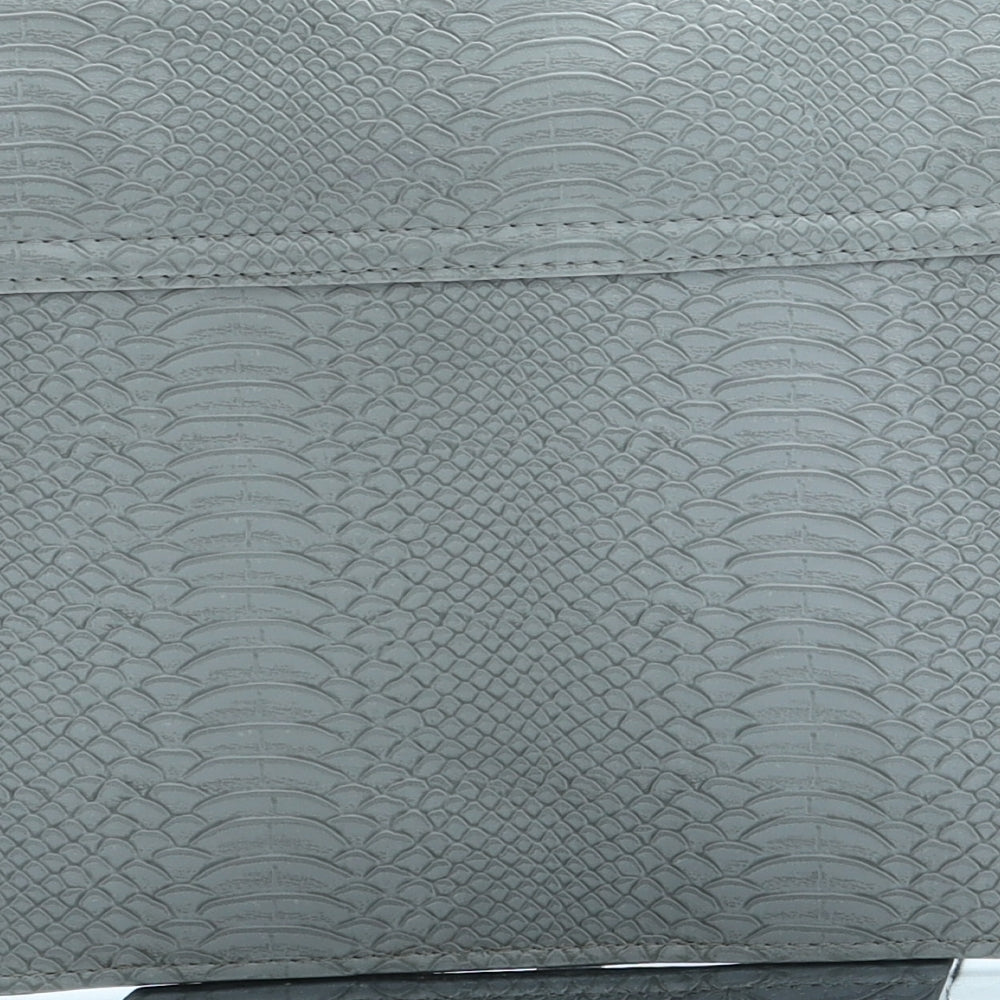 Atmosphere Womens Grey Animal Print Leather Clutch Size Medium