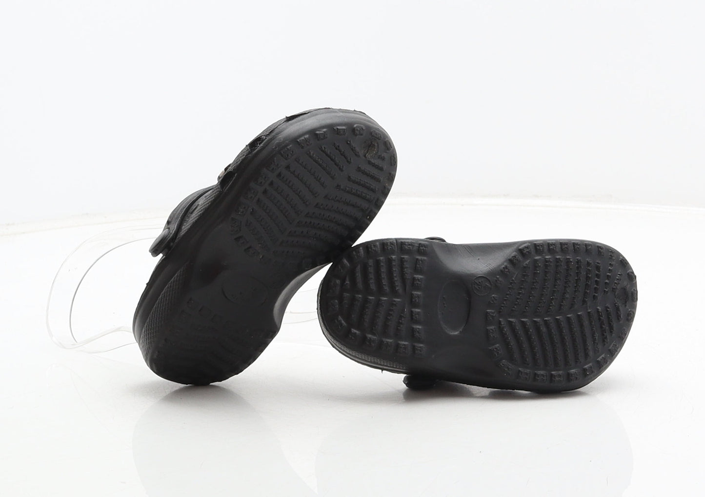 Preworn Boys Black Synthetic Clog Casual UK 4 22 - Car detail, Football detail