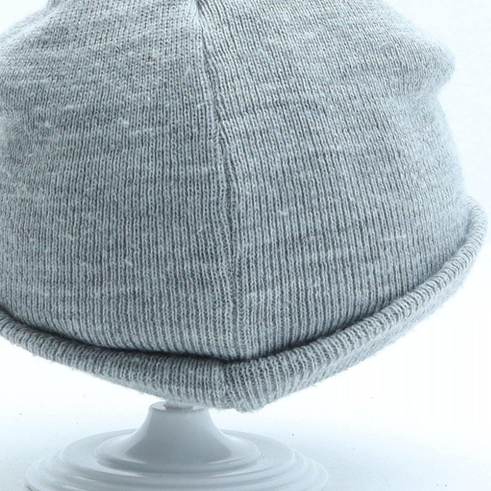 Primark Girls Grey Acrylic Beanie Size M - London