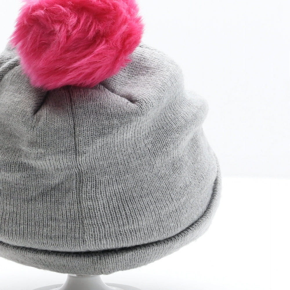 George Womens Grey Acrylic Bobble Hat One Size - Batman