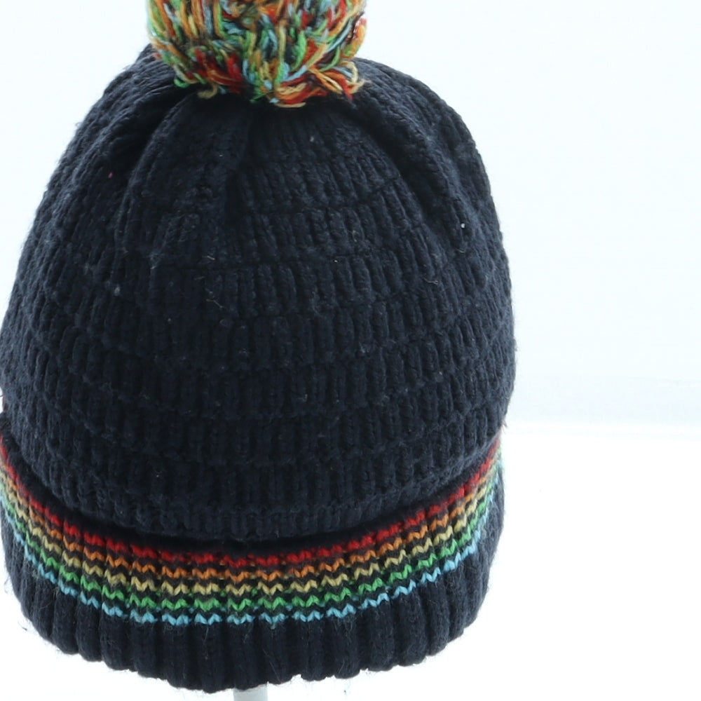 F&F Boys Blue Acrylic Bobble Hat One Size - Pom Pom