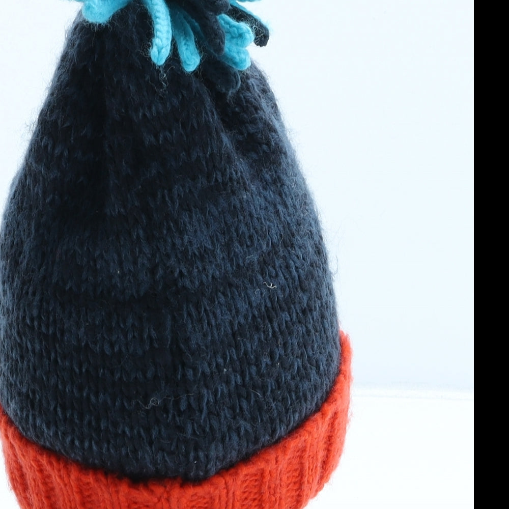 George Boys Blue Acrylic Bobble Hat One Size - Knights