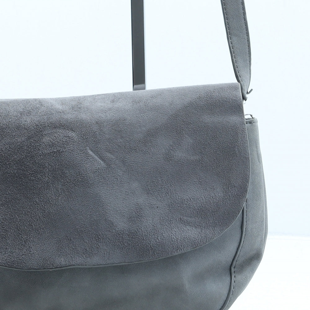 Parfois Womens Grey Polyurethane Crossbody Size Small