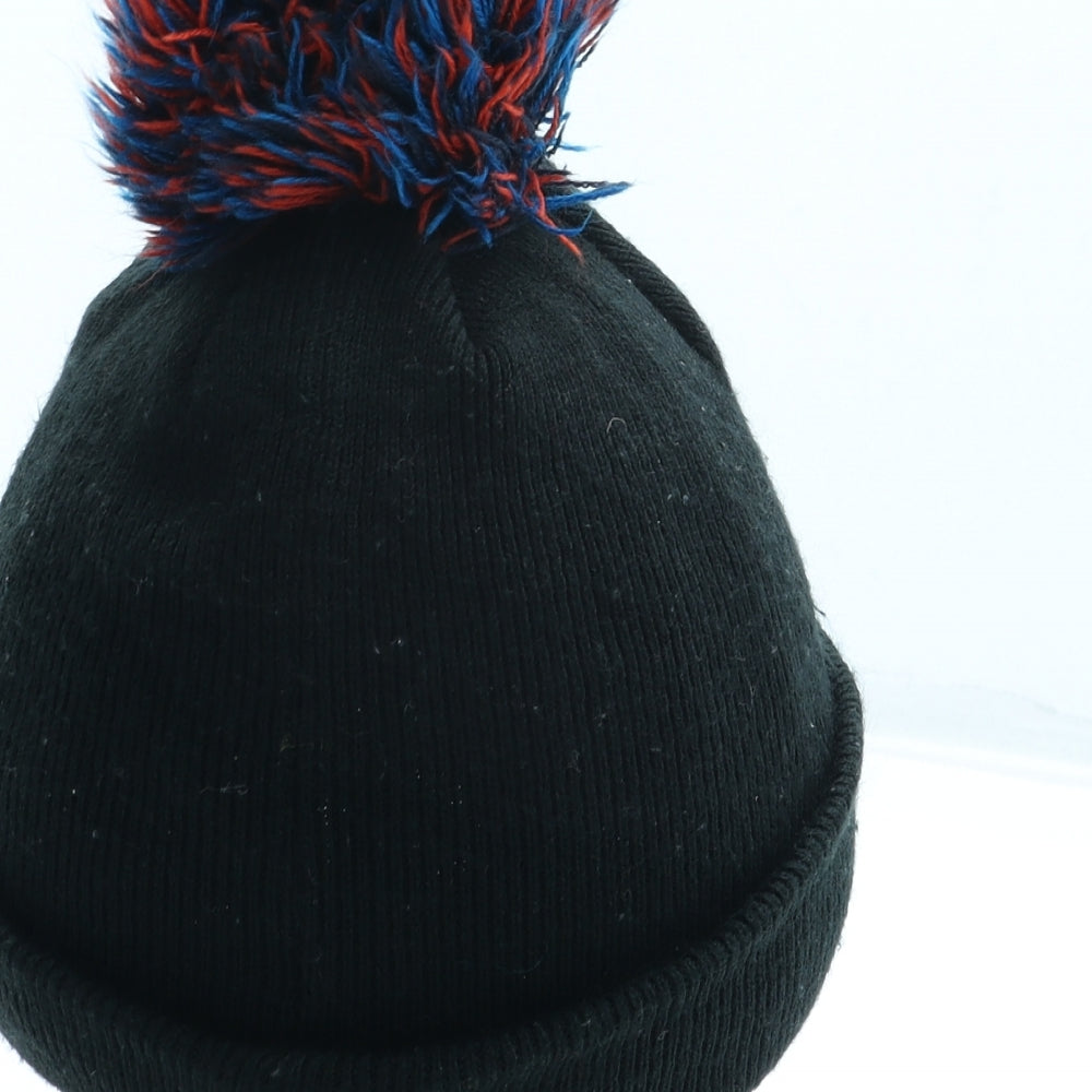 George Boys Black Acrylic Bobble Hat One Size - Rocket Size 1-3 Years