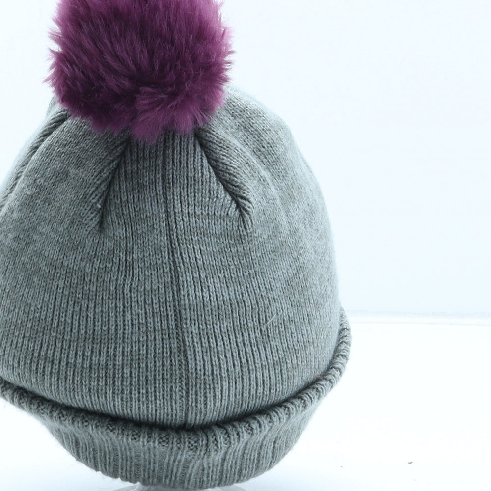 George Girls Grey Acrylic Bobble Hat One Size - My Little Pony