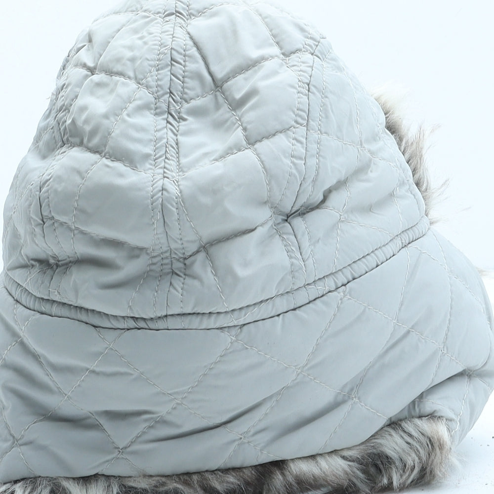 Preworn Girls Beige Acrylic Trapper Hat One Size