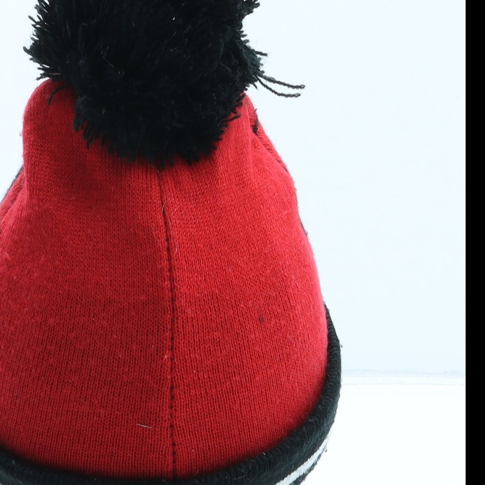 Primark Boys Red Geometric Acrylic Bobble Hat Size S - Spiderman