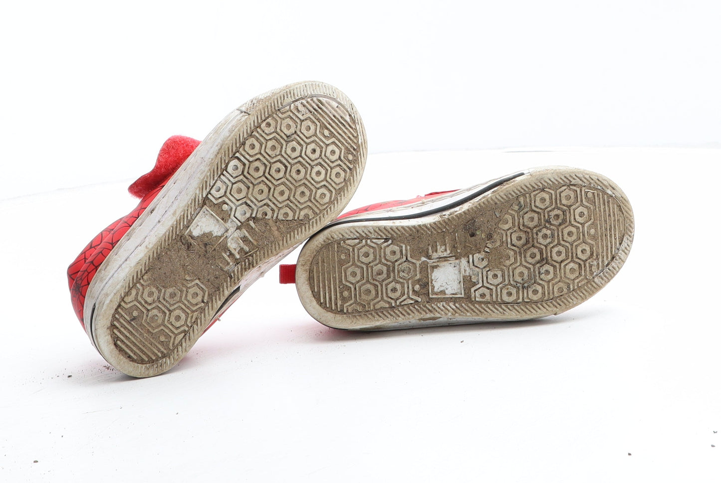 F&F Boys Red Geometric Synthetic Trainer UK 7 - Spiderman