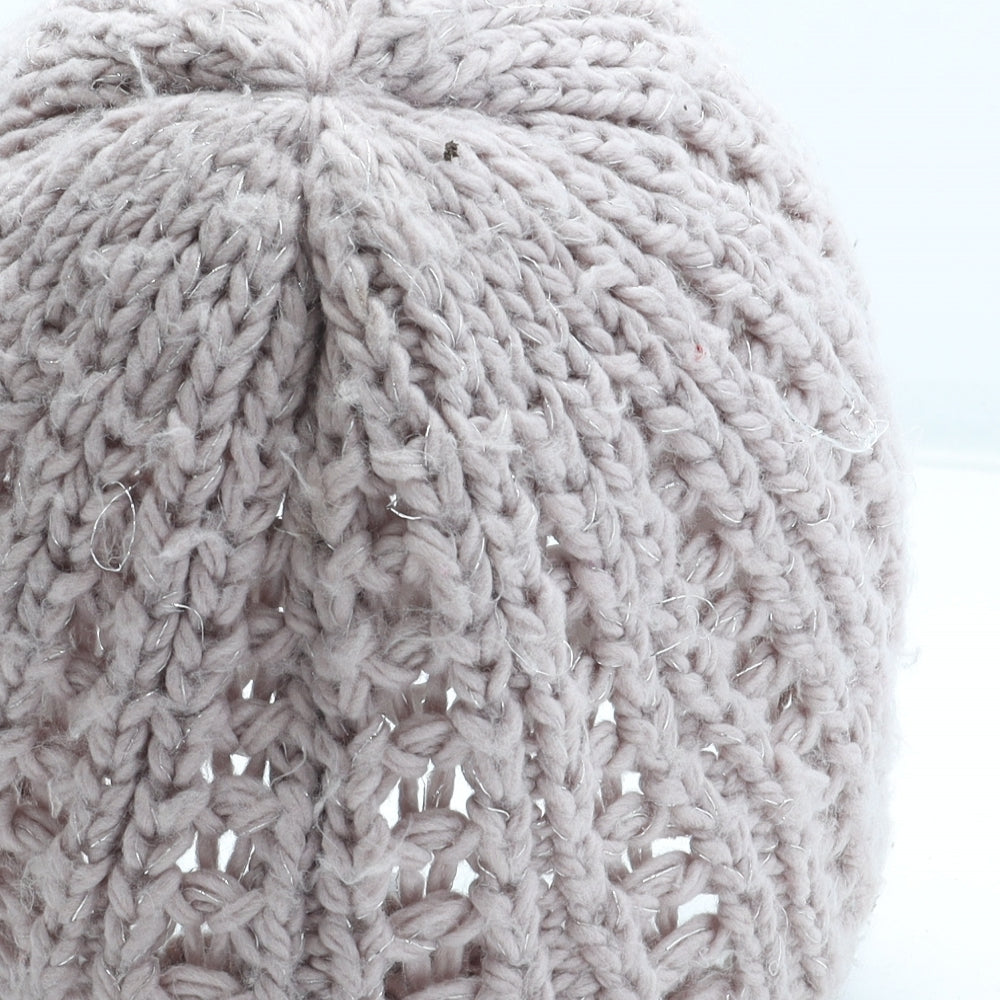 Preworn Womens Pink Acrylic Beanie One Size