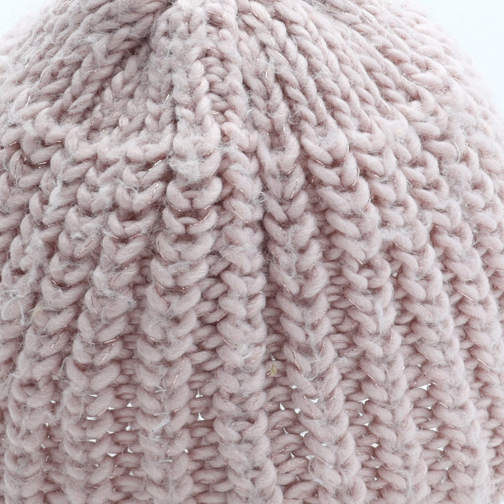 Preworn Womens Pink Acrylic Beanie One Size