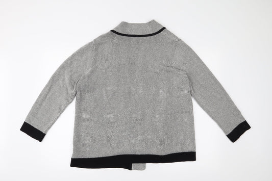 Jones New York Womens Grey Cardigan Jumper Size L