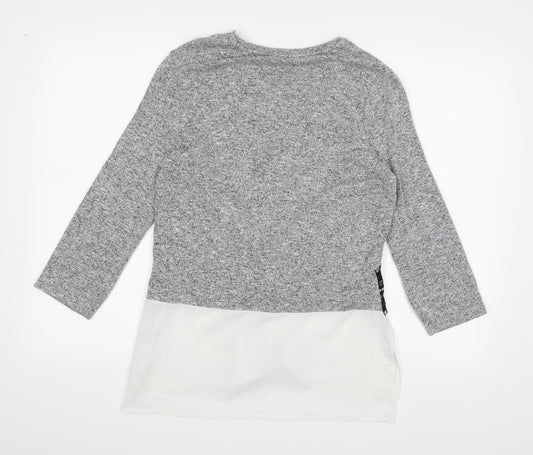 TU Womens Grey Knit Pullover Jumper Size 12