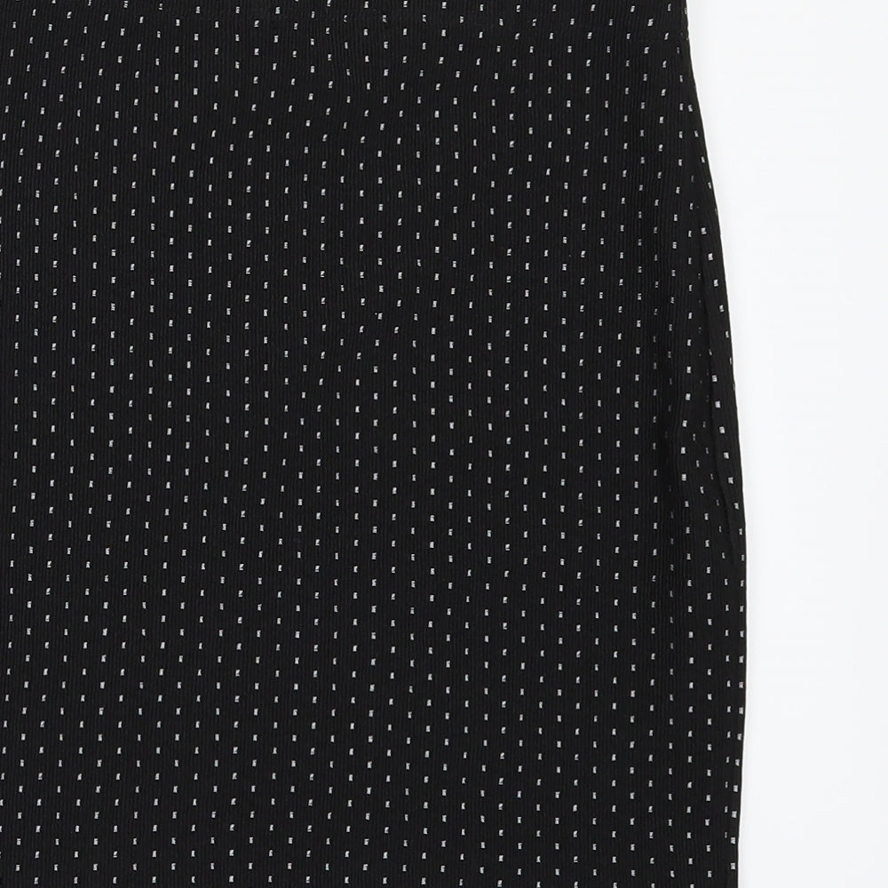Even & Odd Womens Black Polka Dot Bandage Skirt Size S