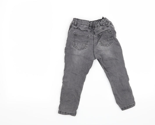 George Boys Grey Cargo Jeans Size 18-24 Months - Rocket