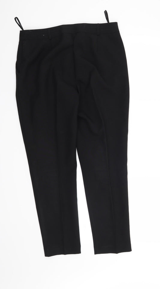 Primark Womens Black Trousers Size 12 L28 in