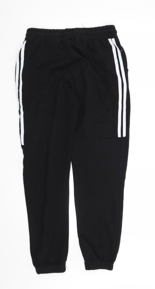 Miss Diona Womens Black Striped Sweatpants Trousers Size L L28 in