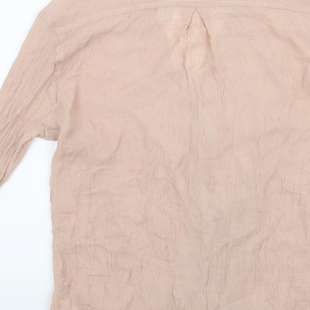 Preworn Womens Pink Basic Blouse Size S
