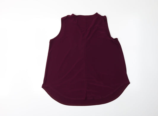 Styled By... Womens Purple Basic Blouse Size L