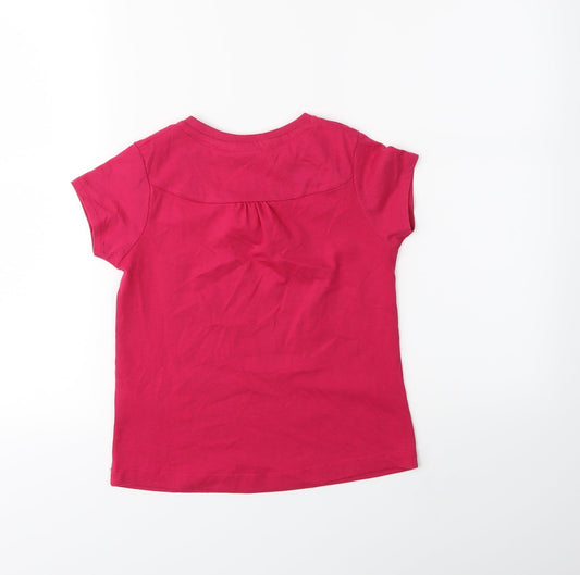 LA Gear Girls Pink Basic T-Shirt Size 7 Years