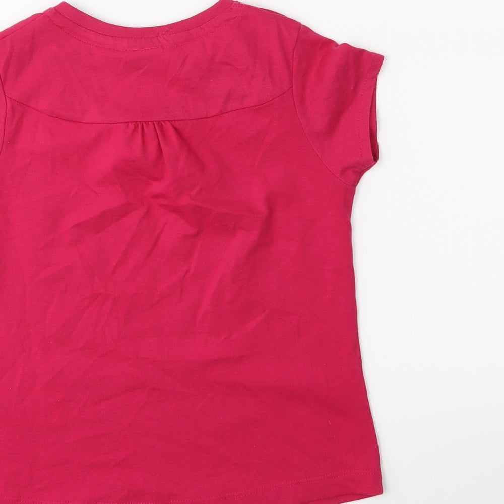 LA Gear Girls Pink Basic T-Shirt Size 7 Years