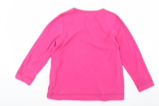 Carole Hochman Womens Pink Pullover Jumper Size M
