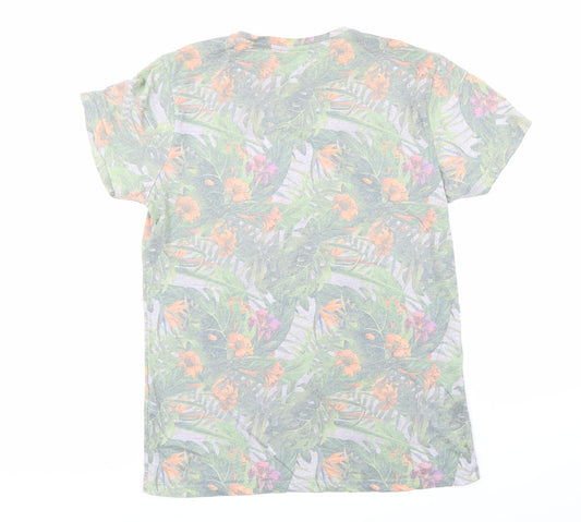 Cedar Wood State Mens Green Floral T-Shirt Size S