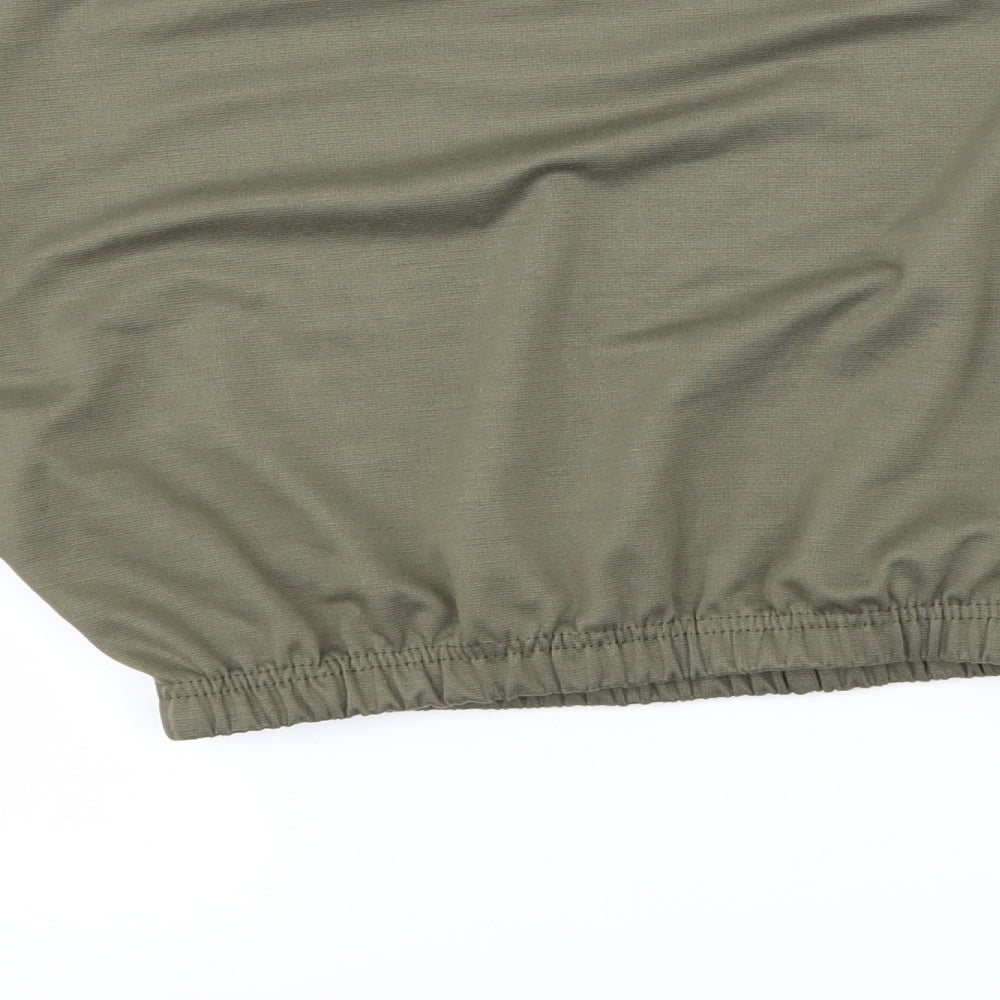 Femme Luxe Womens Green Jersey Pullover Sweatshirt Size S