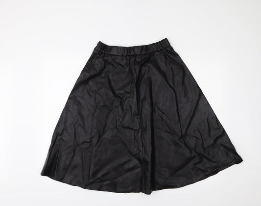 FOREVER 21 Womens Black A-Line Skirt Size M