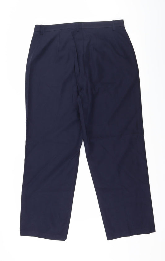 Preworn Womens Blue Trousers Size 16 L27 in