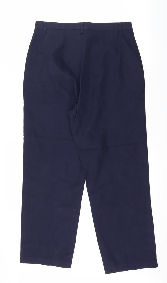 Preworn Womens Blue Trousers Size 12 L26 in