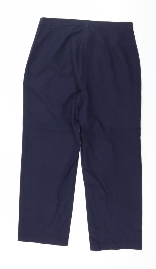 Preworn Womens Blue Trousers Size 16 L26 in