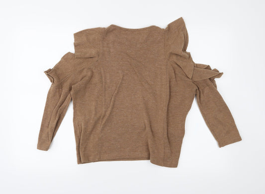 Zara Womens Brown Pullover Jumper Size S