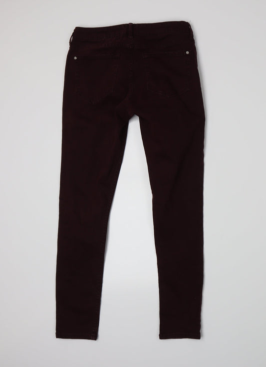 Mango Womens Red Denim Skinny Jeans Size 8 L26 in
