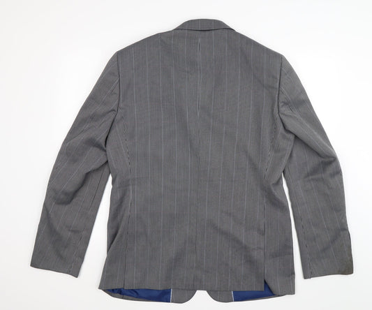 charles Gray Mens Blue Herringbone Jacket Suit Jacket Size 42