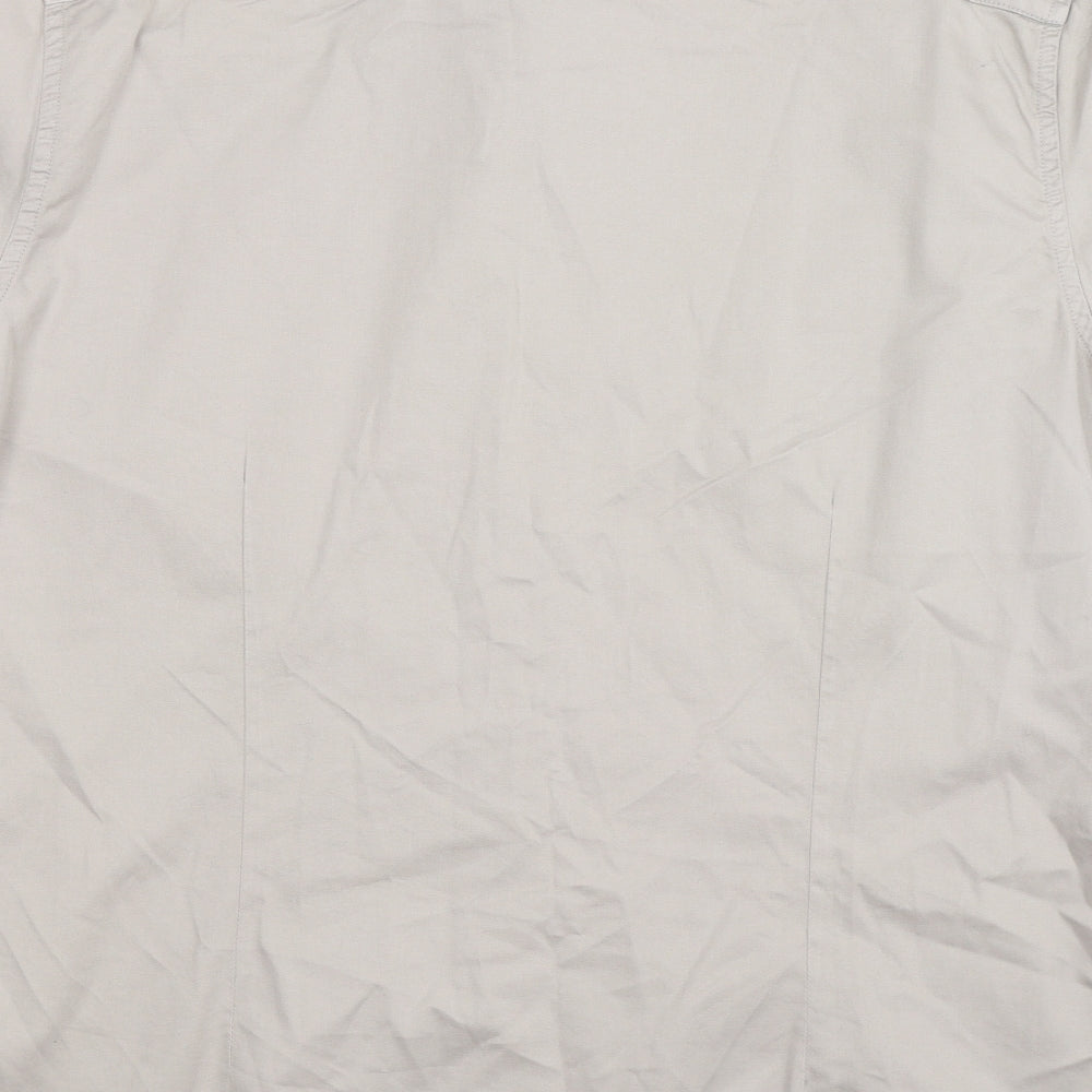 ASOS Mens Grey Button-Up Size 2XL - stone