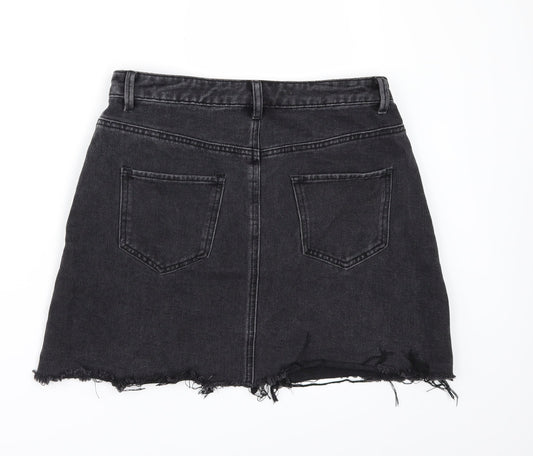 Denim & Co. Womens Black Denim Mini Skirt Size 10