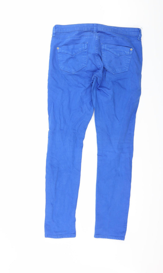 Topshop Womens Blue Denim Skinny Jeans Size 30 L30 in