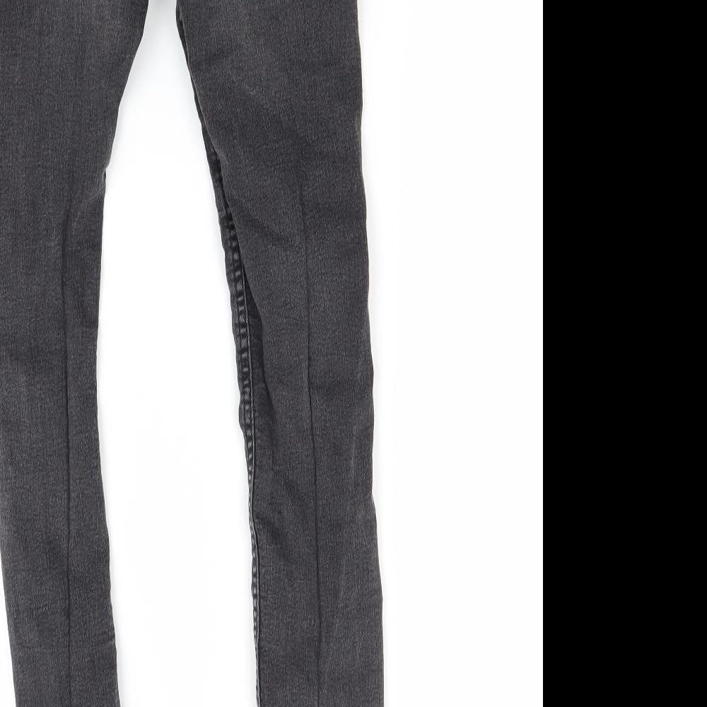 H&M Womens Black Denim Skinny Jeans Size 4 L27 in