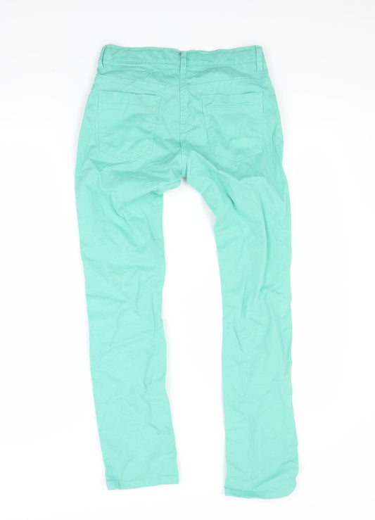 Super Sound Girls Green Denim Skinny Jeans Size 13 Years