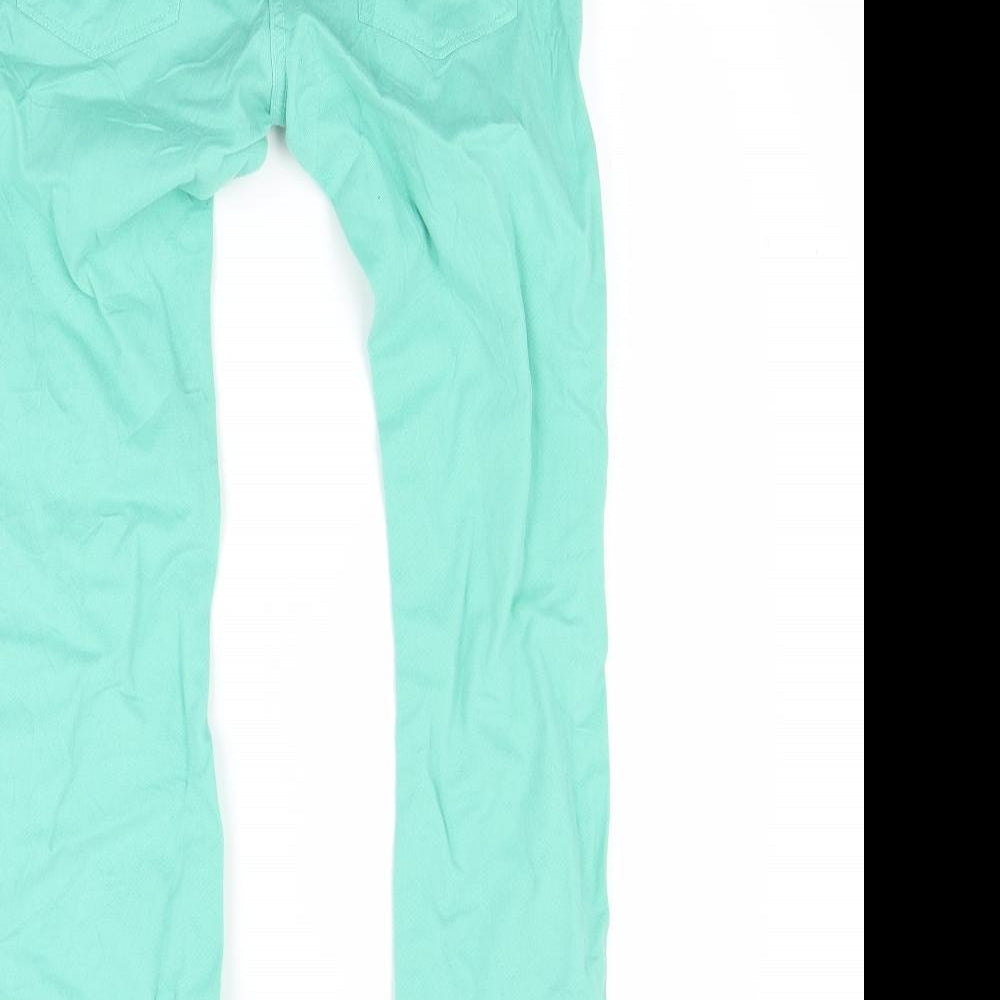 Super Sound Girls Green Denim Skinny Jeans Size 13 Years