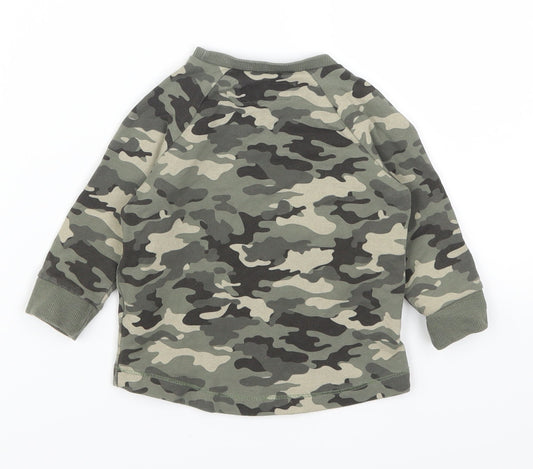 NEXT Boys Green Camouflage Basic T-Shirt Size 6-9 Months