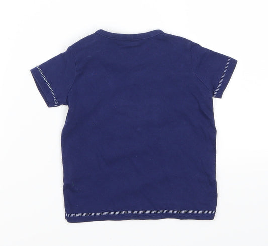 NEXT Boys Blue Basic T-Shirt Size 6-9 Months - Tres Bon