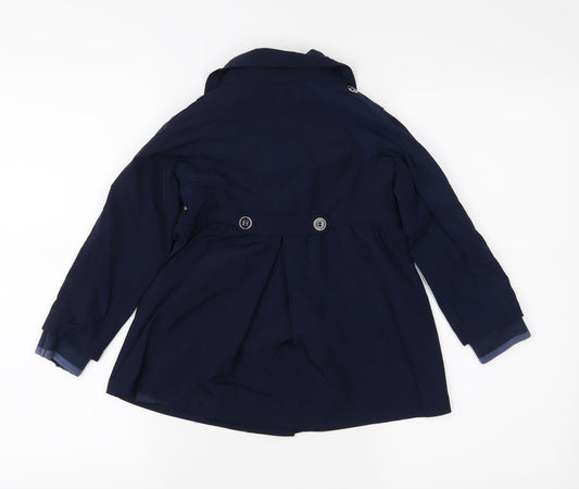 Chicco Girls Blue Basic Coat Coat Size 4 Years